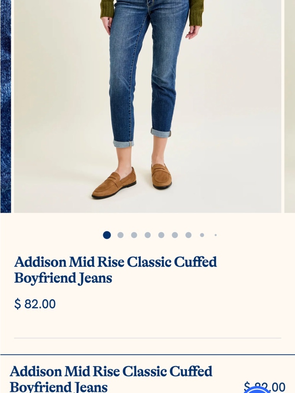 NWOT Judy Blue Addison Mid Rise Classic Cuffed Boyfriend Jeans Sz 7/28 - Picture 8 of 13